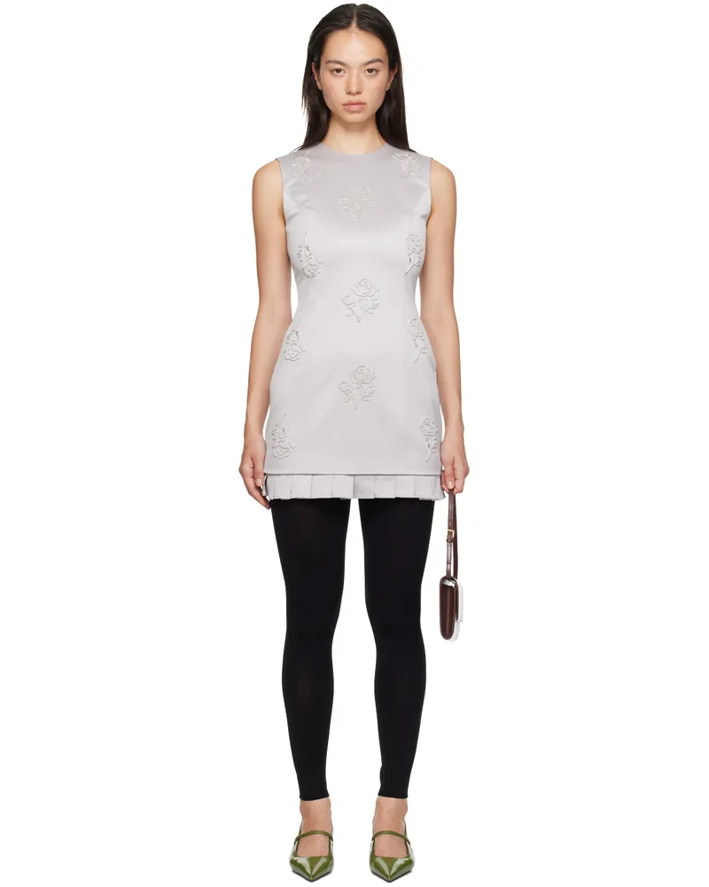 SHUSHU/TONG Silver Sleeveless Minidress Sv100
