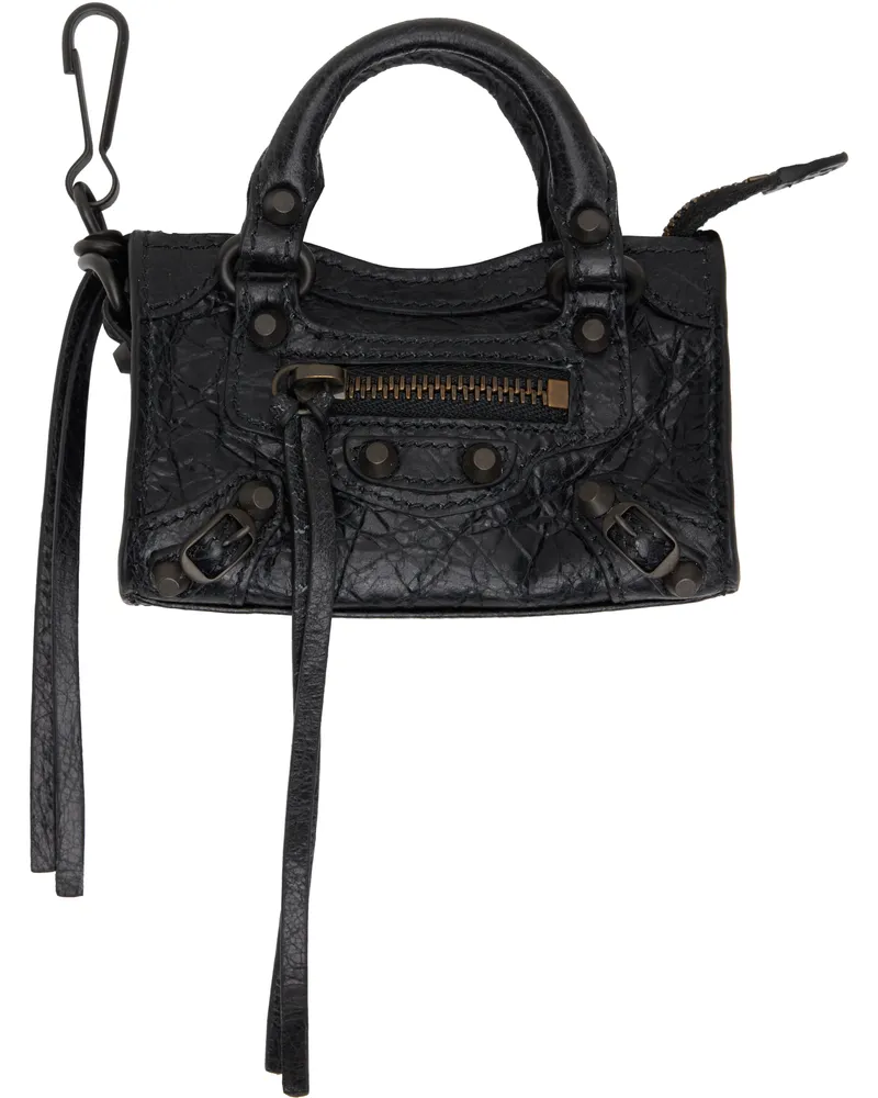 Balenciaga Black 'Le City' Micro Bag Charm 1000