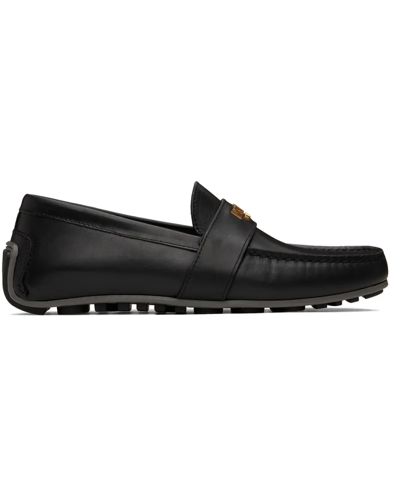 Moschino Black Driver Loafers Black