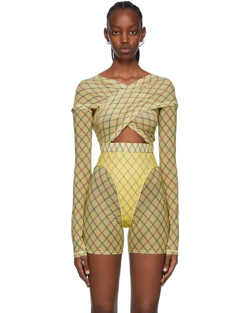Charlotte Knowles SSENSE Exclusive Yellow Anti-Cross Blouse Yellow