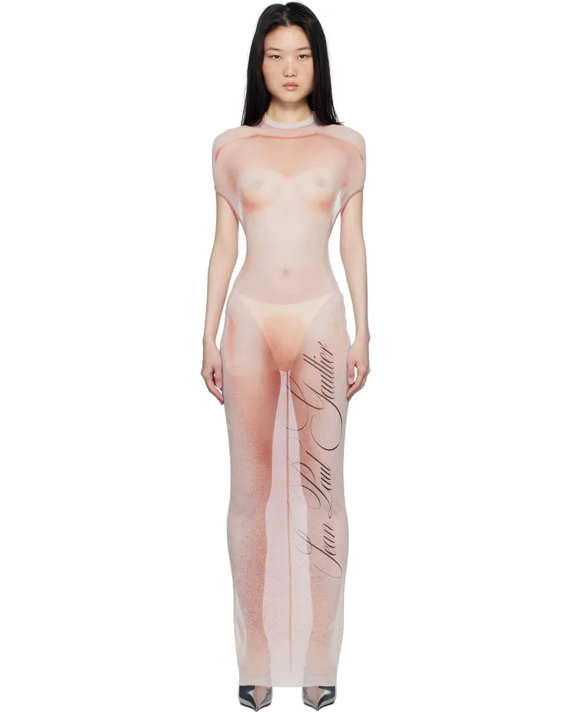 Jean Paul Gaultier Pink 'Le Classique' Open-Backed Maxi Dress 2026