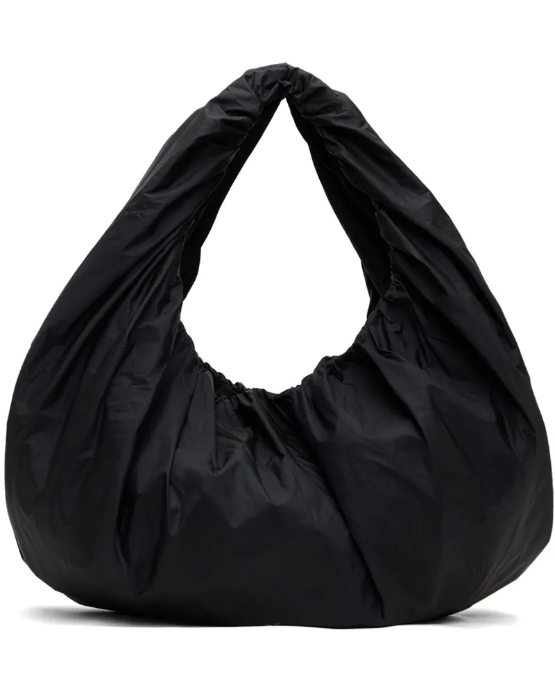 AMOMENTO Black Shirring Tote Black