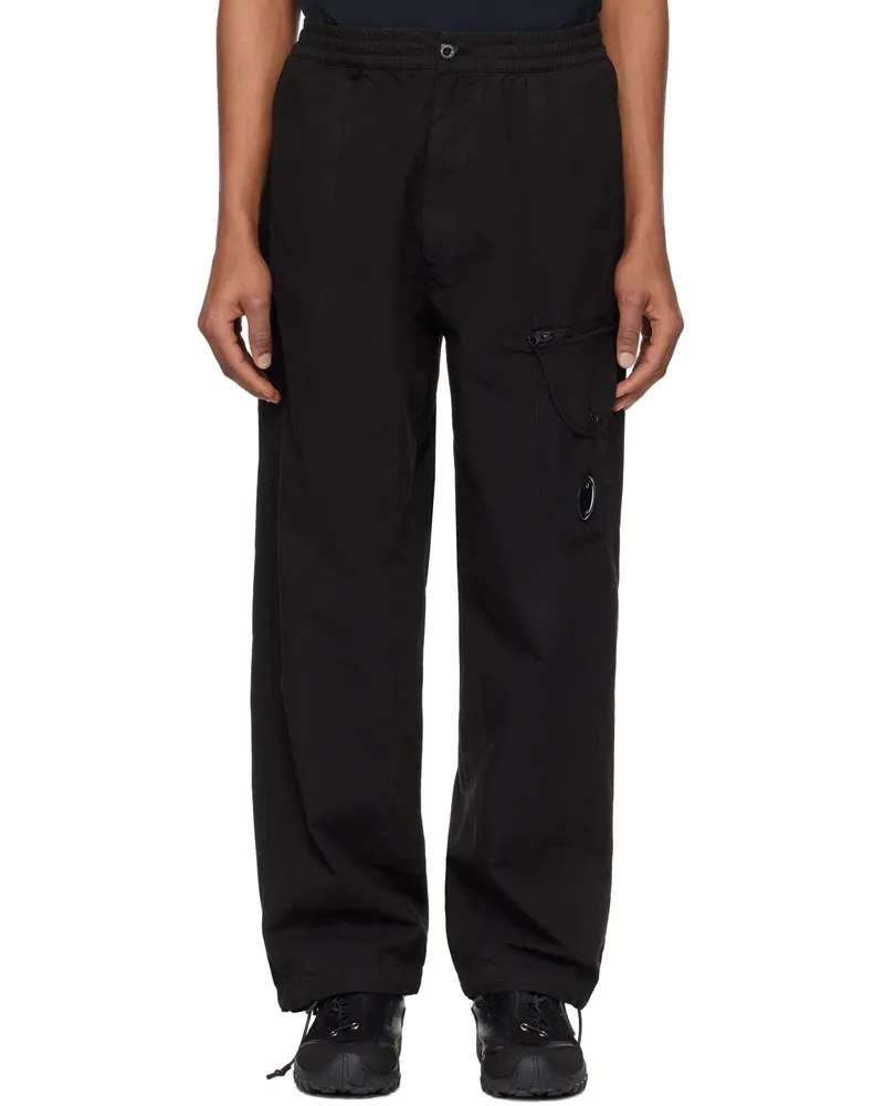 C.P. Company Black Microreps Boxy Lens Cargo Pants 999