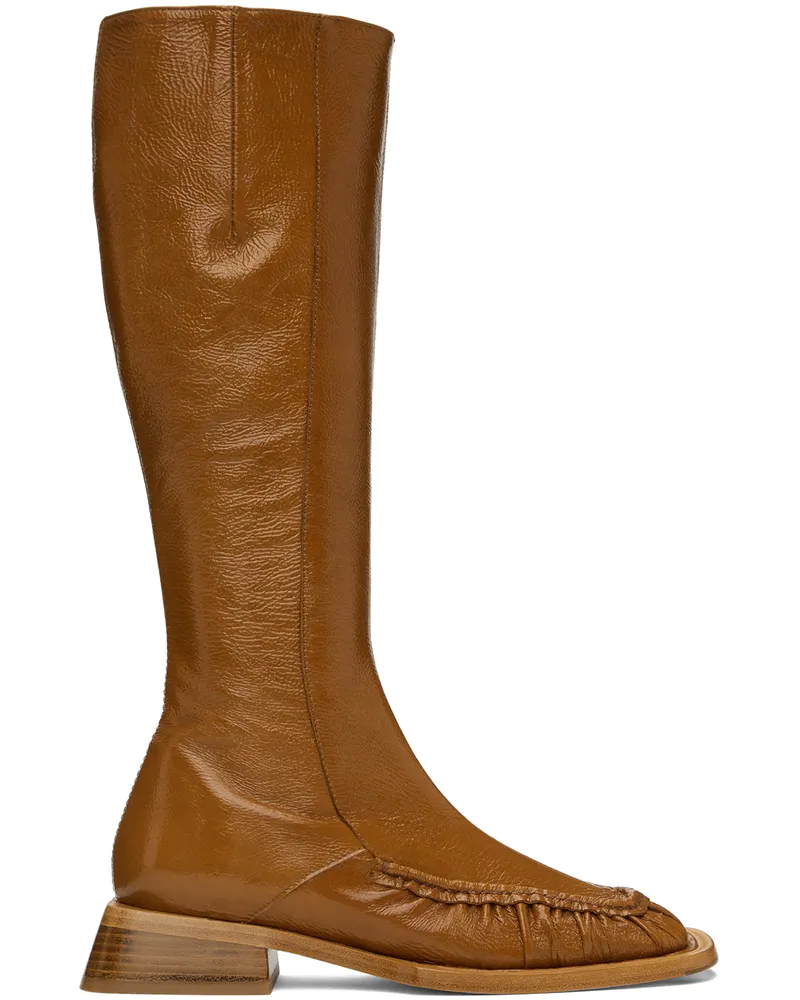 Miista Tan Pats Boots Caramel