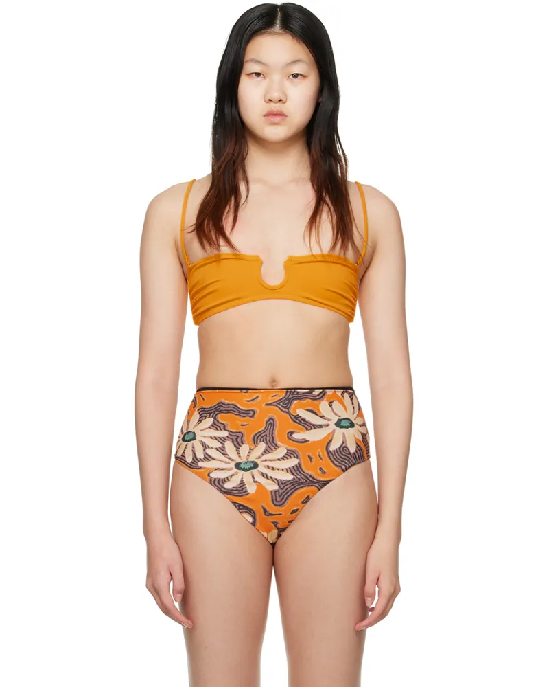 Nanushka Orange Mahy Bikini Top Orange