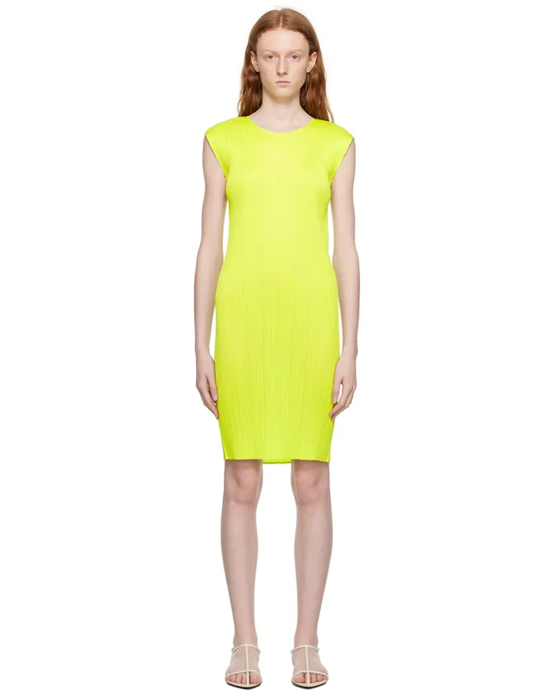 Issey Miyake Green New Colorful Basics Midi Dress 59