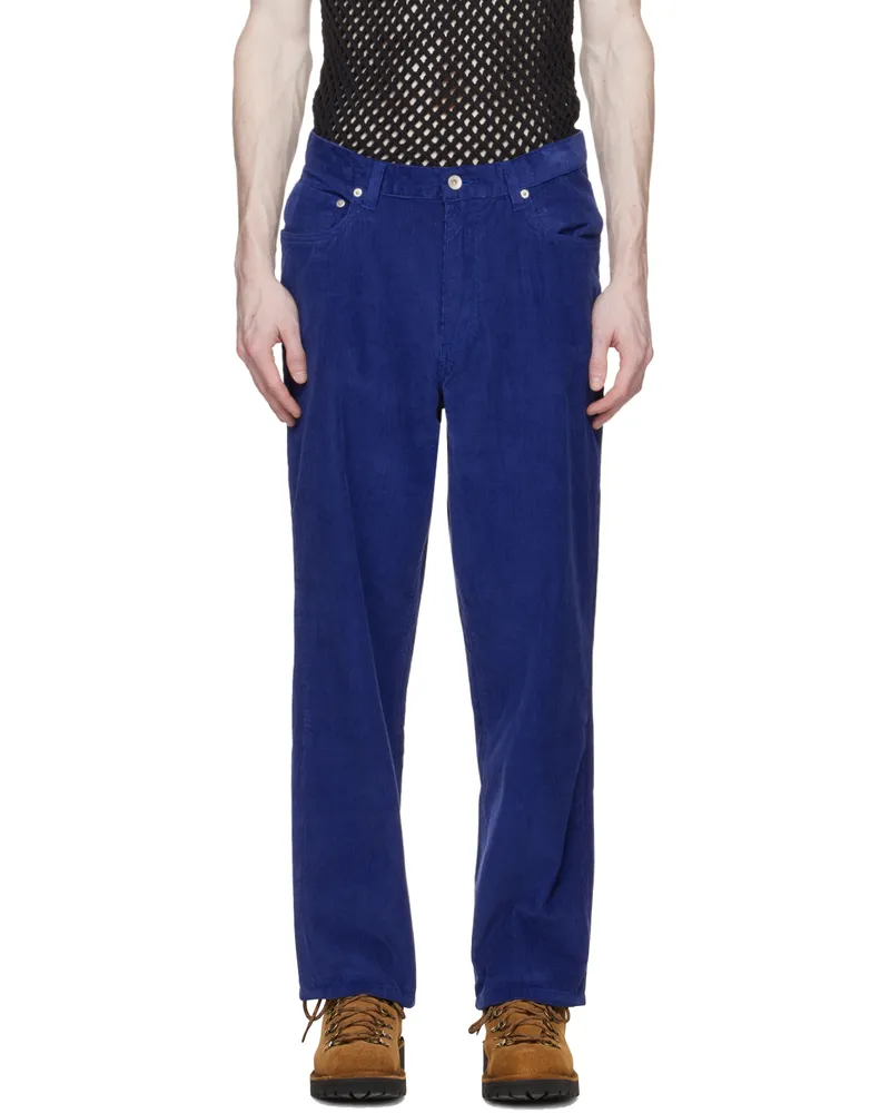 Adsum Blue Five-Pocket Trousers Ultra