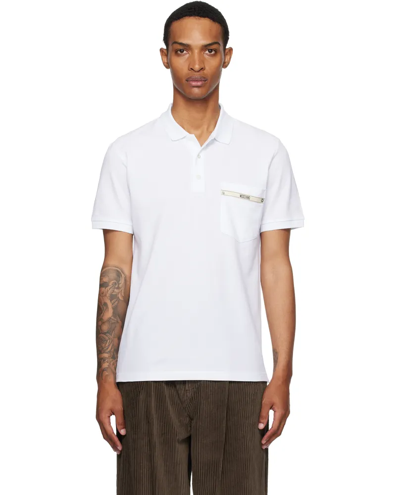 Moschino White Moschino Tape Polo White