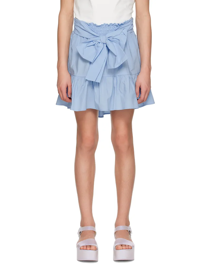 Blumarine Kids Blue Printed Skirt X0484