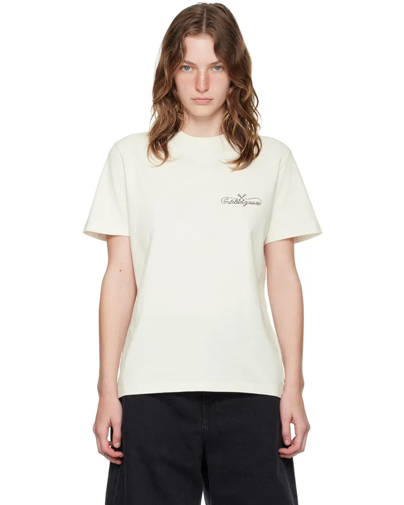 Golden Goose Off-White Printed Logo T-Shirt Hrtge