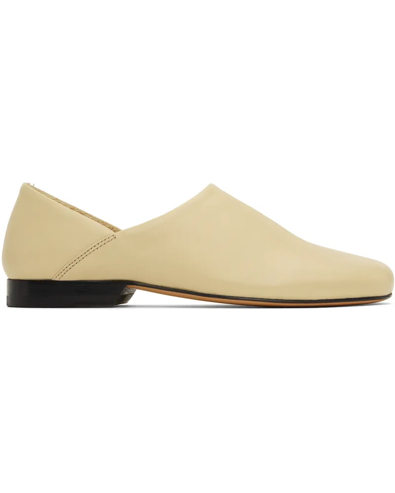 Christophe Lemaire Beige Leather Slippers Bg219