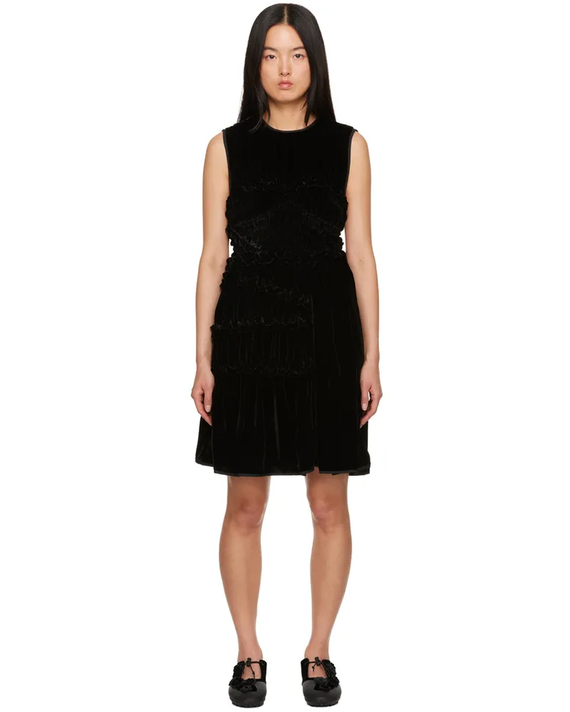 Cecilie Bahnsen Black Uki Midi Dress Black