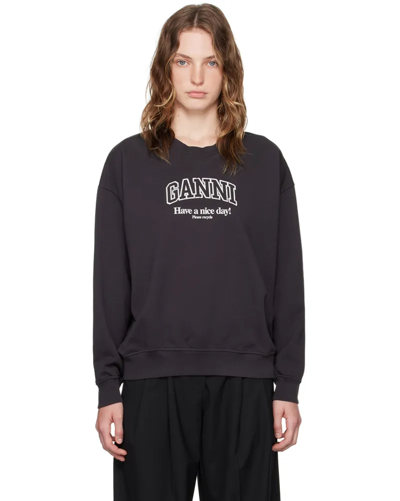 Ganni Black Isoli Sweatshirt 252