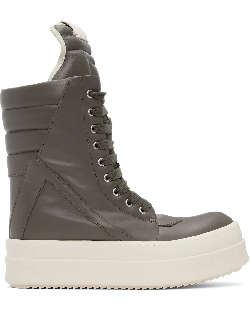 Rick Owens Gray Hollywood Mega Geobasket Sneakers 34341