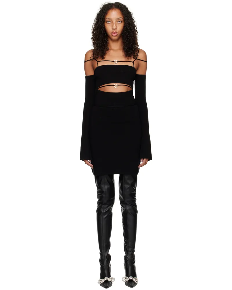 Mach & Mach Black Stormi Minidress Black