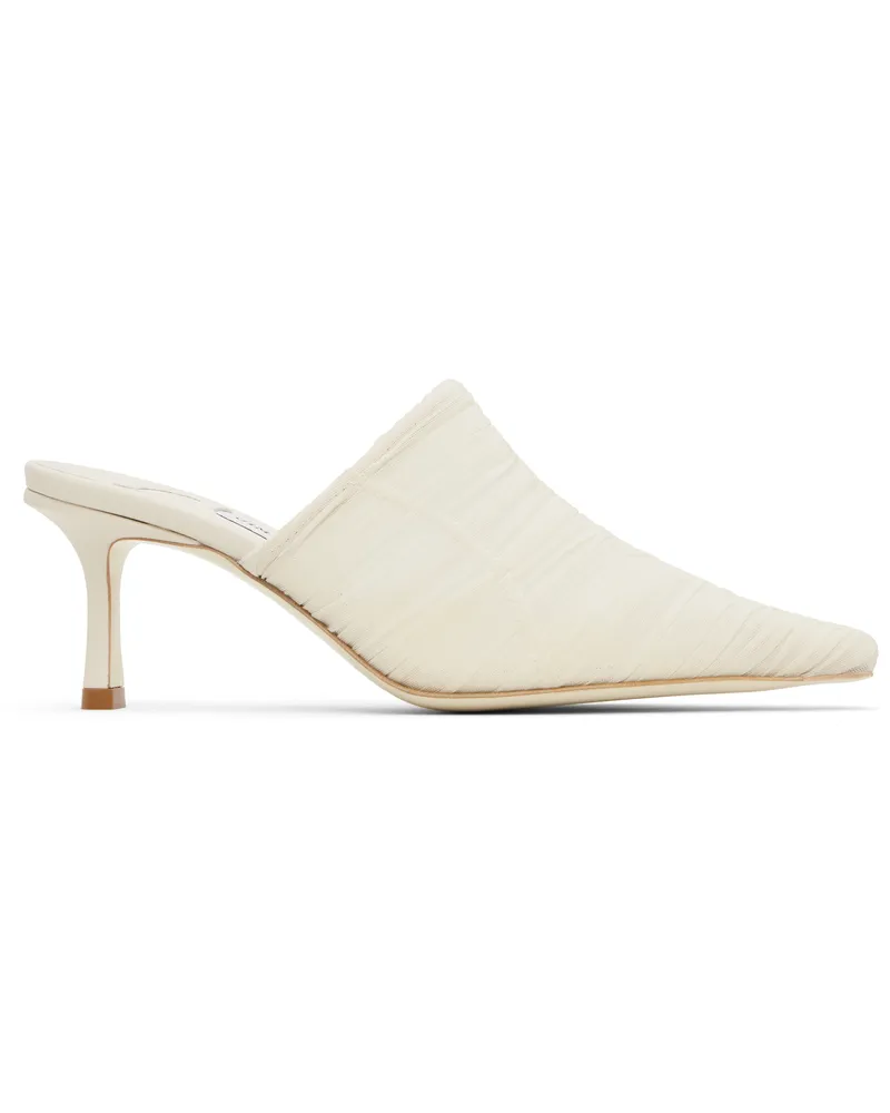 Jimmy Choo Off-White Lotta 65 Mules Ivory