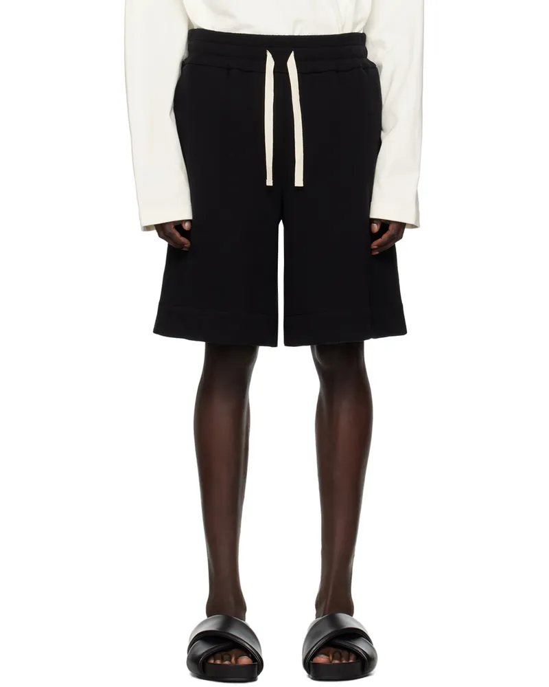 Jil Sander Black Drawstring Shorts 001