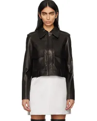 KHAITE Black Cordelia Leather Jacket Black