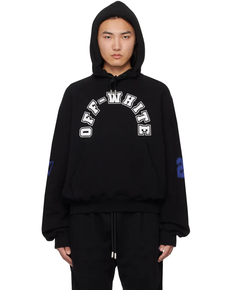 OFF-WHITE Black Printed Hoodie Black