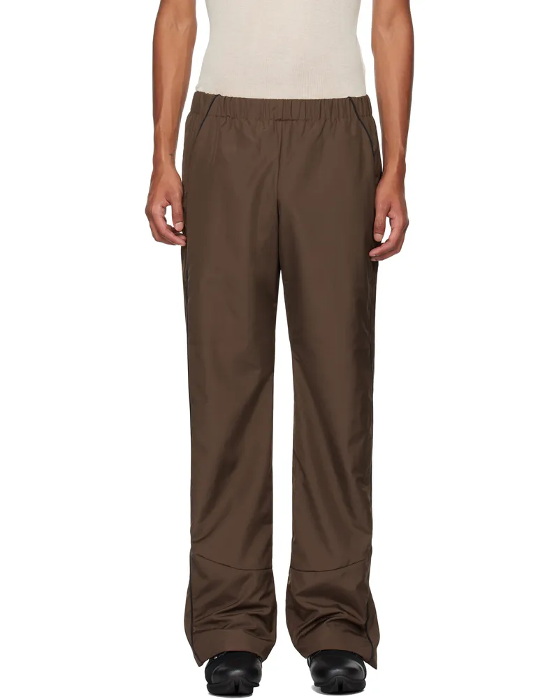 Robyn Lynch Brown Recycled Polyester Track Pants Brown