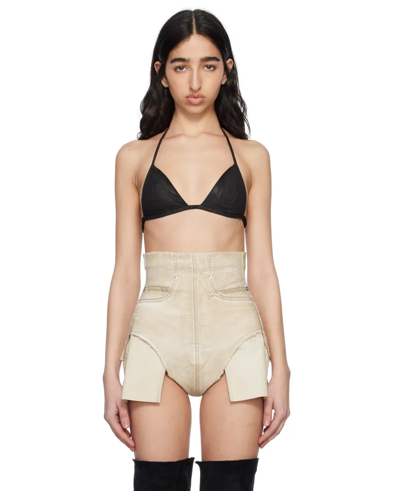 DRKSHDW by Rick Owens Black Hollywood Overdyed Denim Bra 09