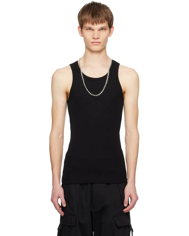 Givenchy Black Extra Slim Fit Tank Top 001-black