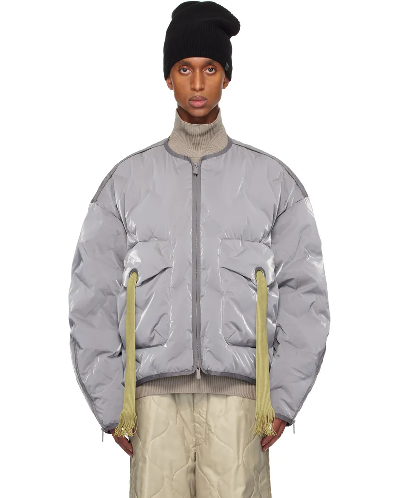 A. A. Spectrum Gray Cyberen II Down Jacket Graphite