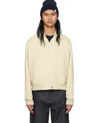 Jil Sander Beige Zip Bomber Jacket Pastel