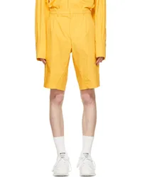 Bianca Saunders Yellow Cotton Shorts Yellow