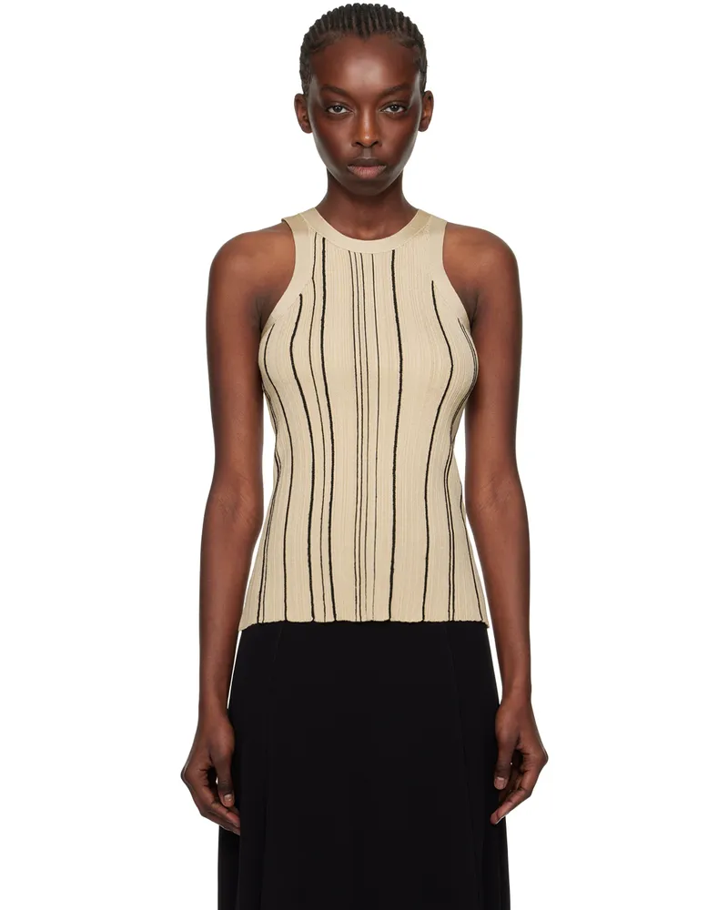 Totême Beige Braid Rib Tank Top 125
