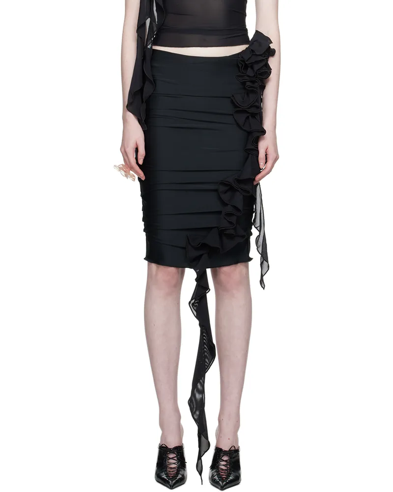 Fancì Club Black 'The Colt' Midi Skirt Black