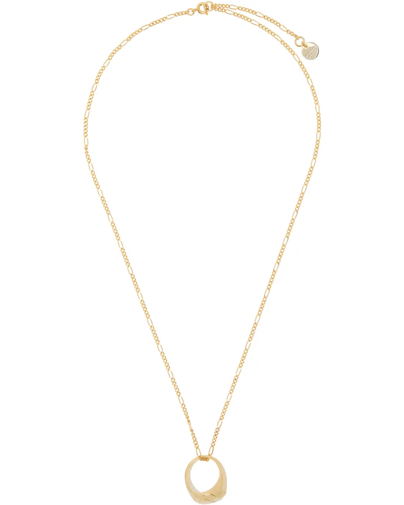 Marni Gold Ring Pendant Necklace 00y65