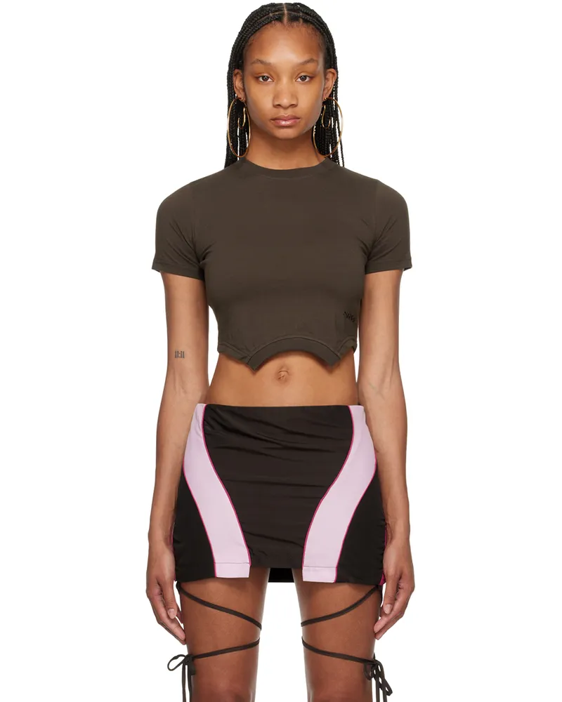 SRVC Brown Overturned T-Shirt Brown