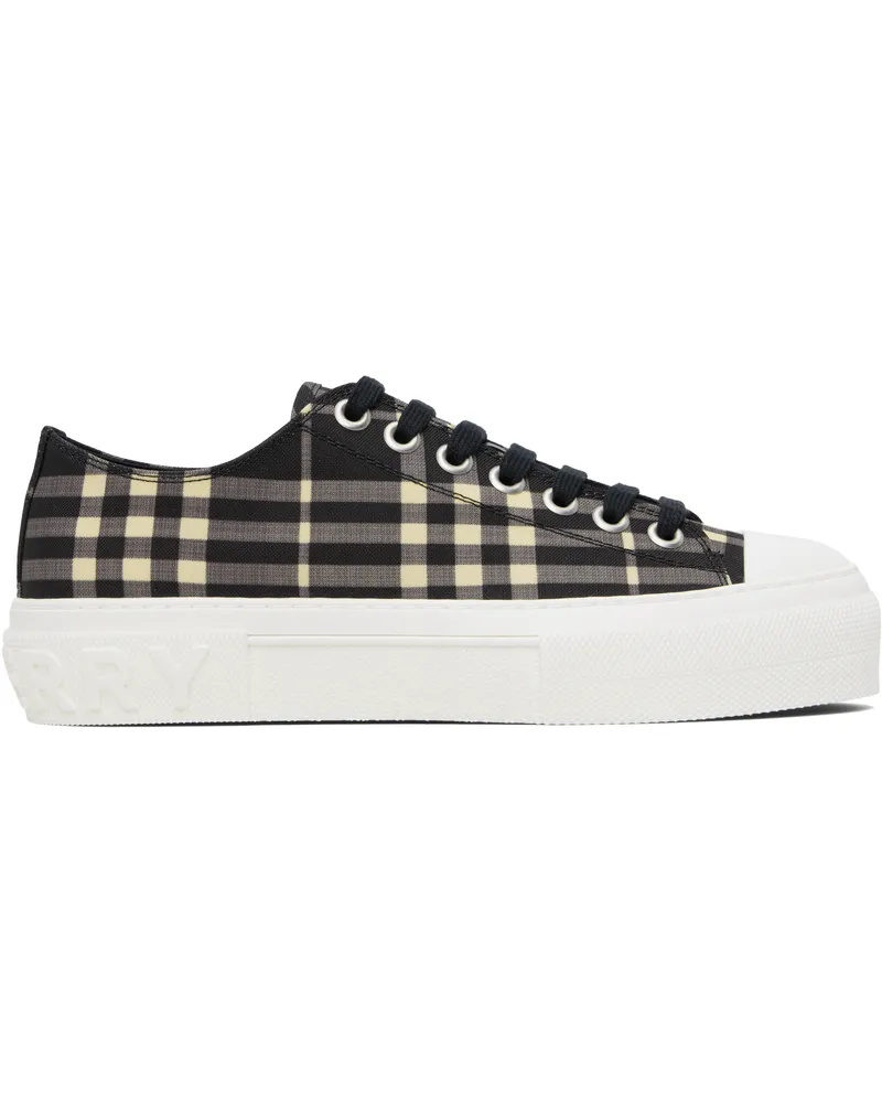 Burberry Black & Beige Check Sneakers Calico
