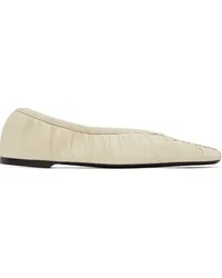 Totême Beige 'The Gathered' Ballerina Flats Bleached