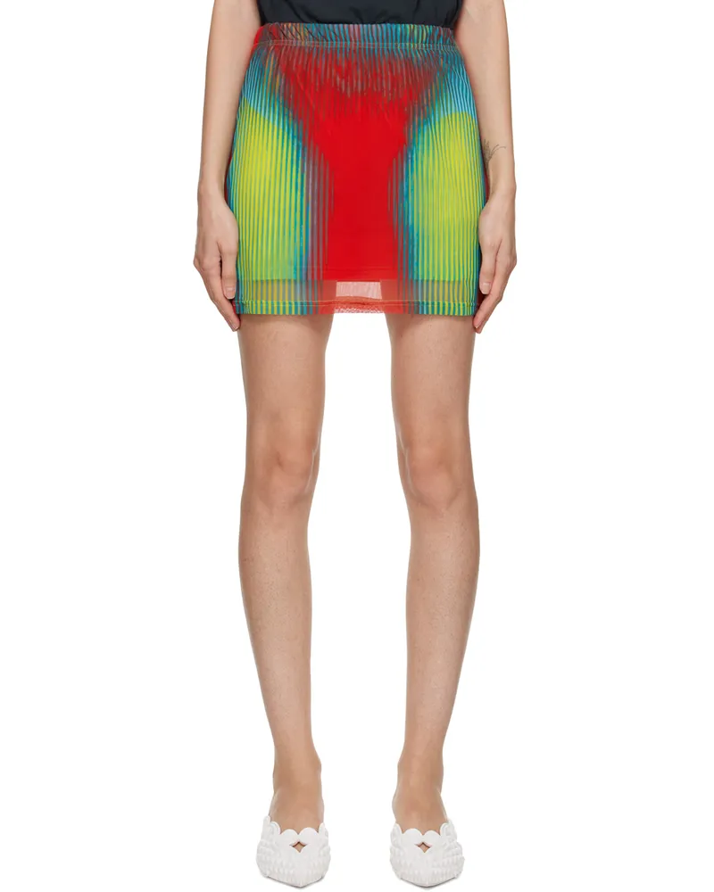 Y/PROJECT Red Jean Paul Gaultier Edition Body Morph Miniskirt Yellow