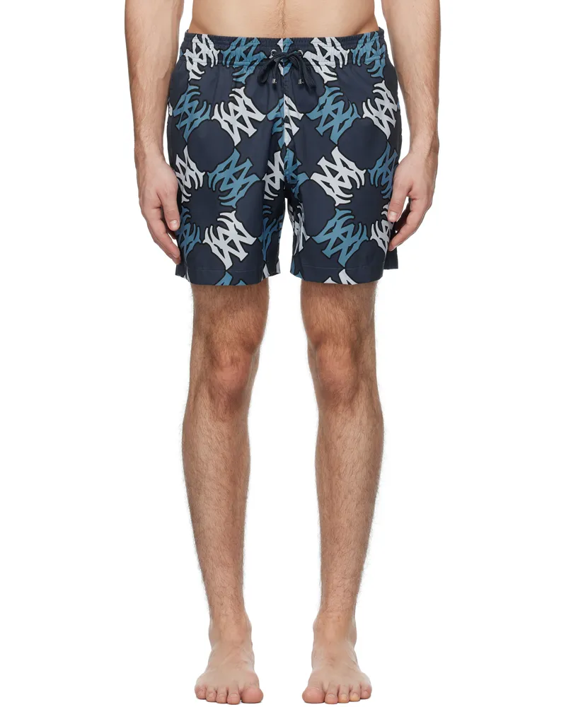 Amiri Navy MA Quad Swim Shorts Midnight