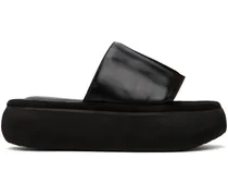 Black Boat Padded Slides