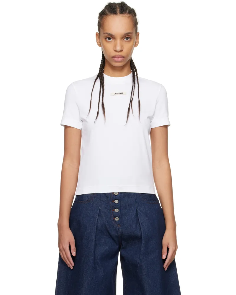 Jacquemus White Les Classiques 'The Gros Grain' T-shirt 100