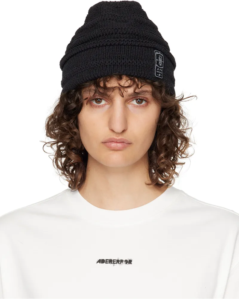 Adererror Black Montblanc Beanie Black