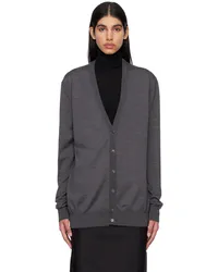 WARDROBE.NYC Gray Button Cardigan Charcoal