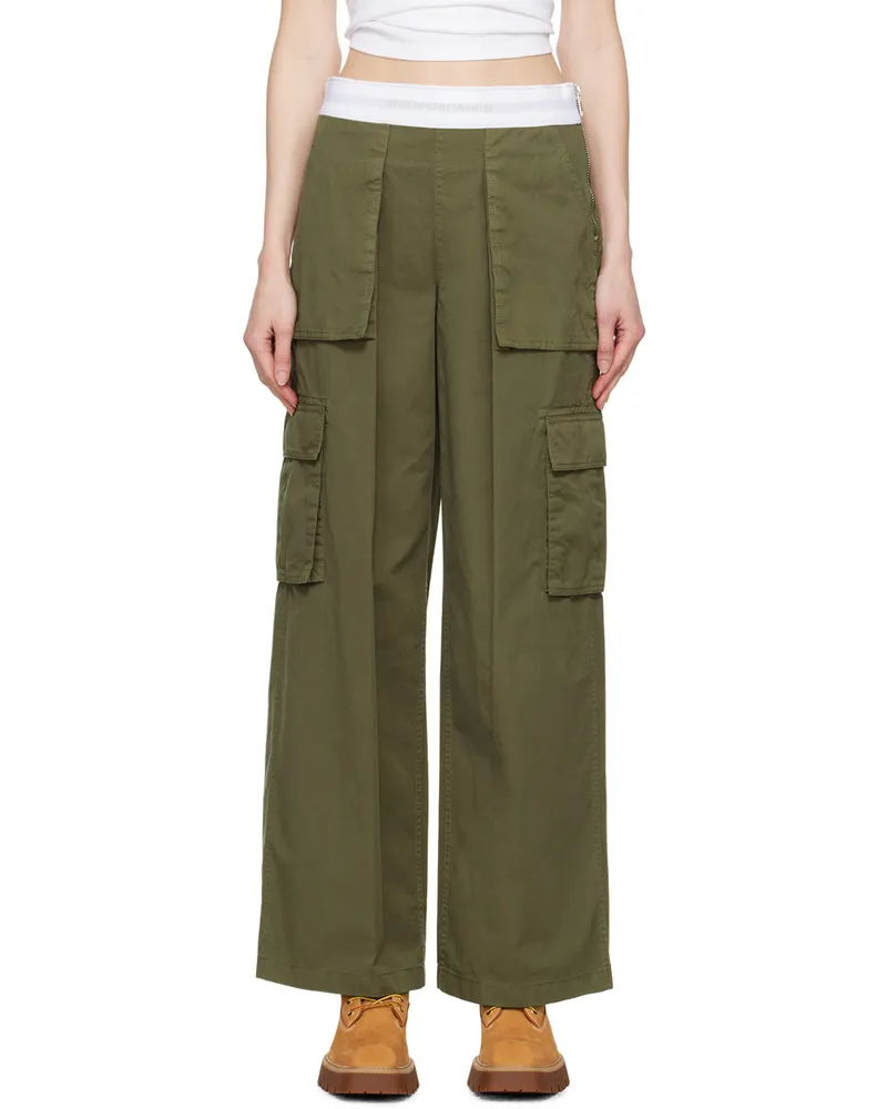 Alexander Wang Khaki Cargo Rave Trousers 305