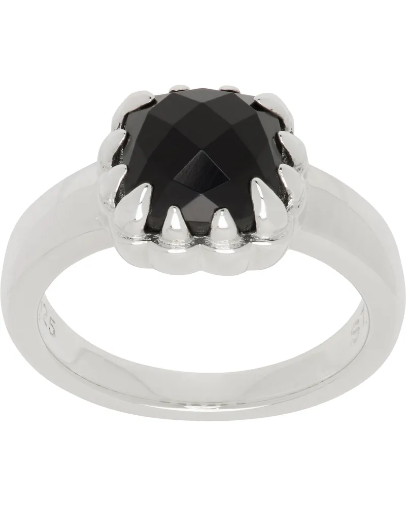 Stolen Girlfriends Club Silver Baby Claw Onyx Ring Sterl