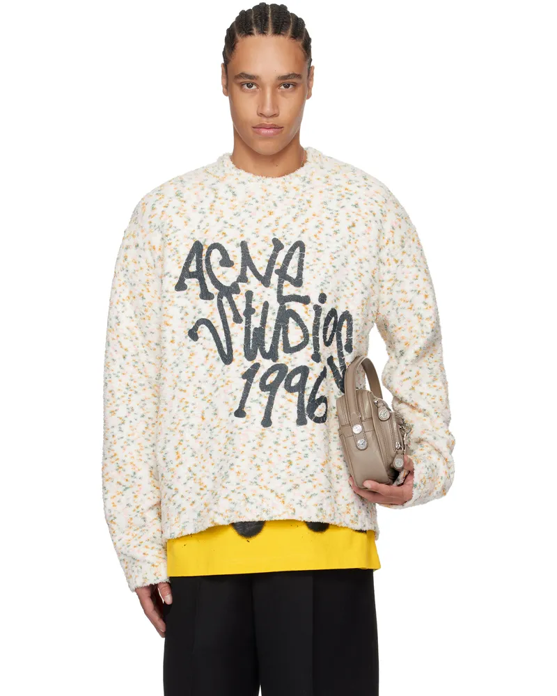 Acne Studios Multicolor Printed Logo Sweater Bio