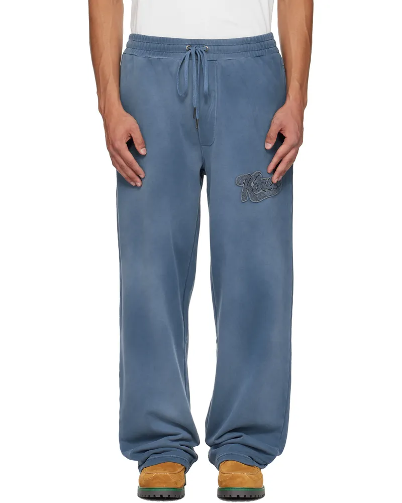 ksubi Blue Ace Synthesis Track Sweatpants Dark