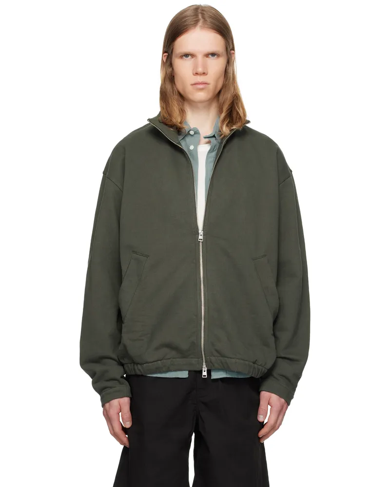 Norse Projects Green Bjorn Organic Loopback Track Jacket Black