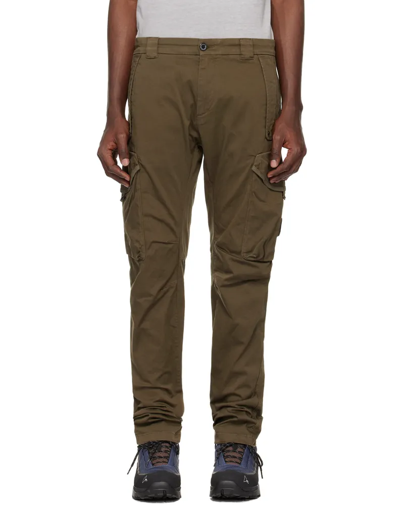 C.P. Company Khaki Ergonomic Cargo Pants Ivy