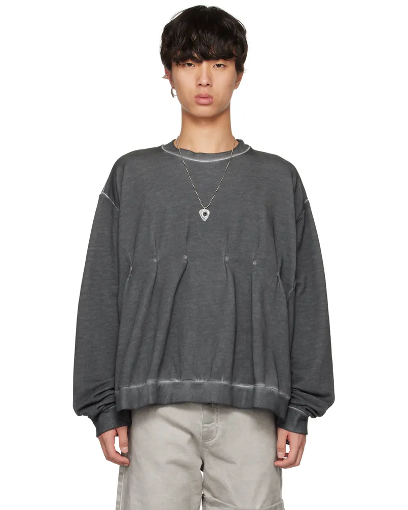 KUSIKOHC SSENSE Exclusive Gray Sweatshirt Black