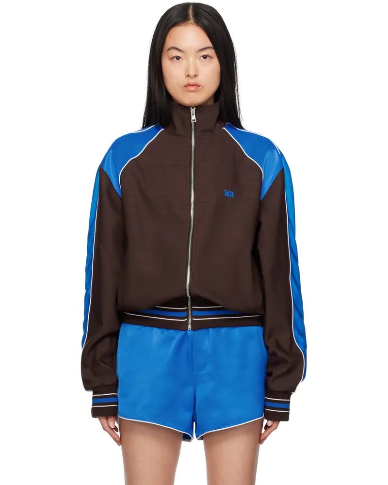 Wales Bonner Brown & Blue Courage Track Jacket Dark
