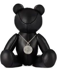 BAPE Black Solid Camo Leather Bear Plush Toy Black